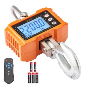 Digital Crane Scale, 2200 lbs/1000 kg, Industrial Heavy Duty Hanging Scale with Remote Control, Cast Aluminum Case & LCD Screen