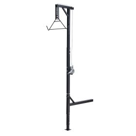 Truck Hitch Game Hoist, 500 lbs Load Capacity, Hunting Deer Hoist with 2-inch Receiver, 360-Degree Swivel Shaft & Adjustable Height